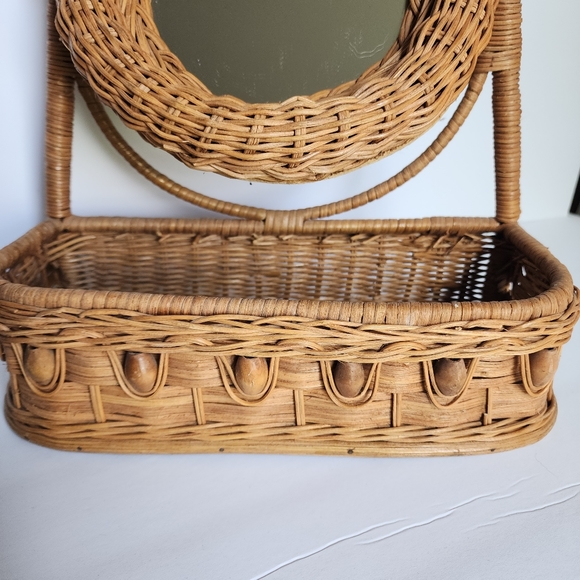 Wicker mirror caddy vintage - Picture 5 of 5